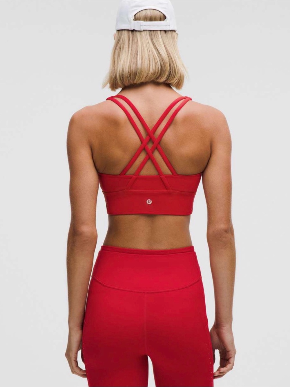 Lululemon Energy Longline Bra in Dark Red